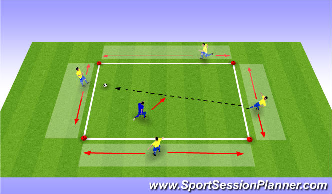 Football/Soccer Session Plan Drill (Colour): Sq. Rondos