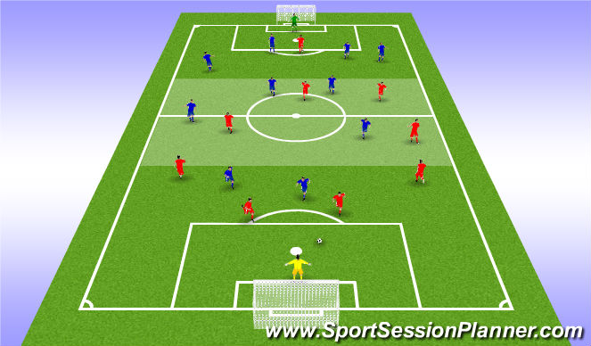Football/Soccer Session Plan Drill (Colour): Whole