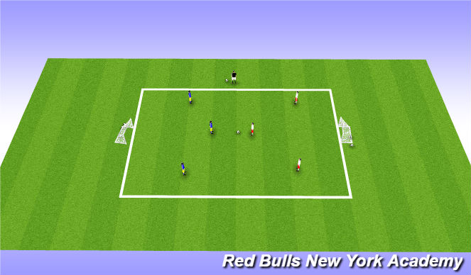 Football/Soccer Session Plan Drill (Colour): SSG