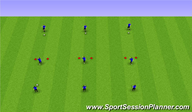 Football/Soccer Session Plan Drill (Colour): David's Gates