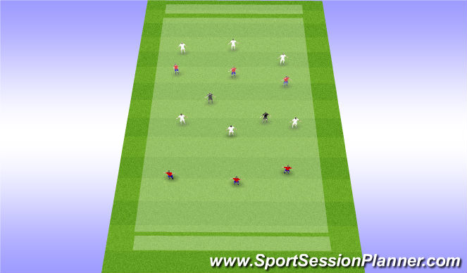 Football/Soccer Session Plan Drill (Colour): 8v6 End-Zone Game