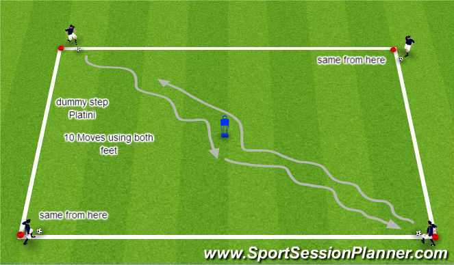 Football/Soccer Session Plan Drill (Colour): Ball Mastery