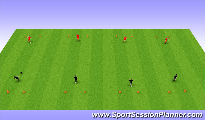 Football/Soccer Session Plan Drill (Colour): Arrival