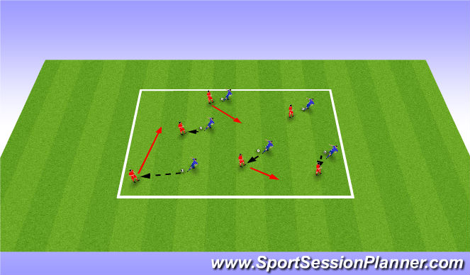 Football/Soccer Session Plan Drill (Colour): Warm up