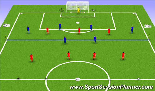 Football/Soccer Session Plan Drill (Colour): Training Game