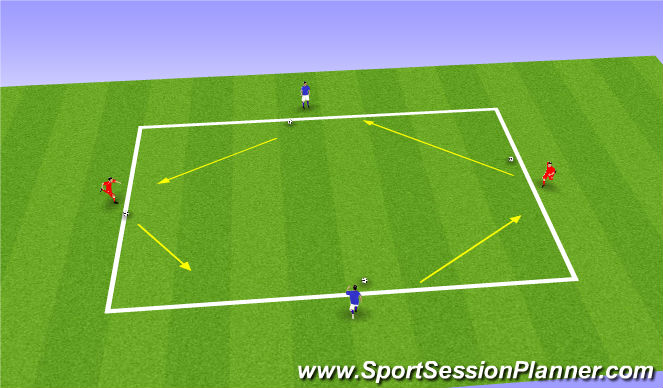 Football/Soccer Session Plan Drill (Colour): warm up bm