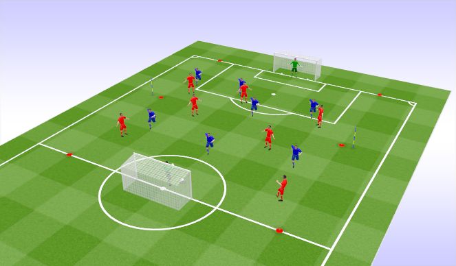 Football/Soccer Session Plan Drill (Colour): Training Game