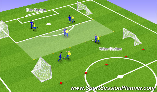 Football/Soccer Session Plan Drill (Colour): Keeping Possession / shielding