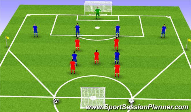 Football/Soccer Session Plan Drill (Colour): Drill