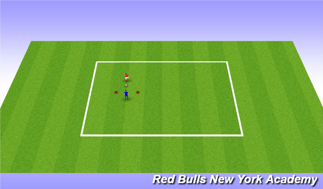 Football/Soccer Session Plan Drill (Colour): 1v1 dribbling