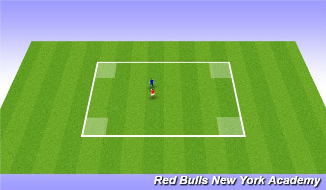 Football/Soccer Session Plan Drill (Colour): 1 vs 1 conditioned game