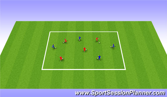 Football/Soccer Session Plan Drill (Colour): Warmup