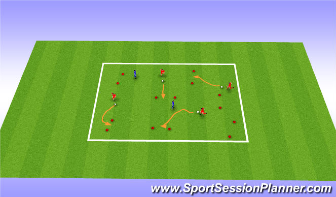 Football/Soccer Session Plan Drill (Colour): Gates 2