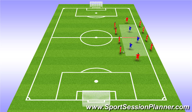 Football/Soccer Session Plan Drill (Colour): EJERCICIO JUV A