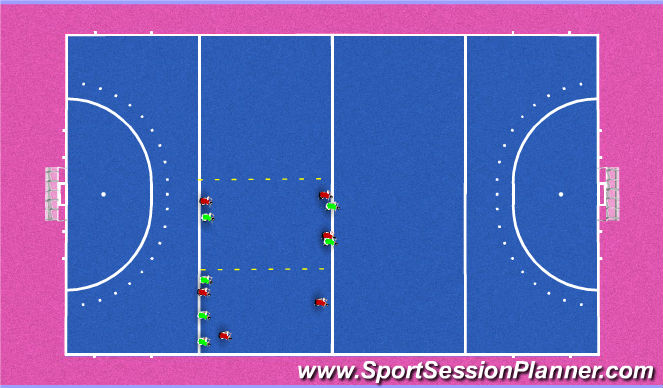 Hockey Session Plan Drill (Colour): Warmup