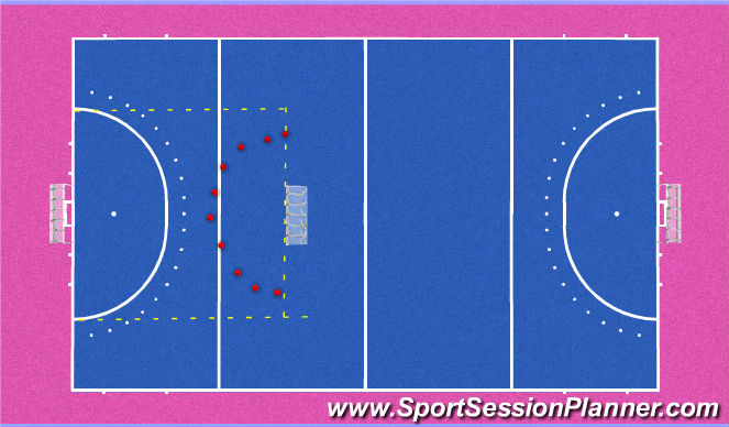 Hockey Session Plan Drill (Colour): experiment game.
