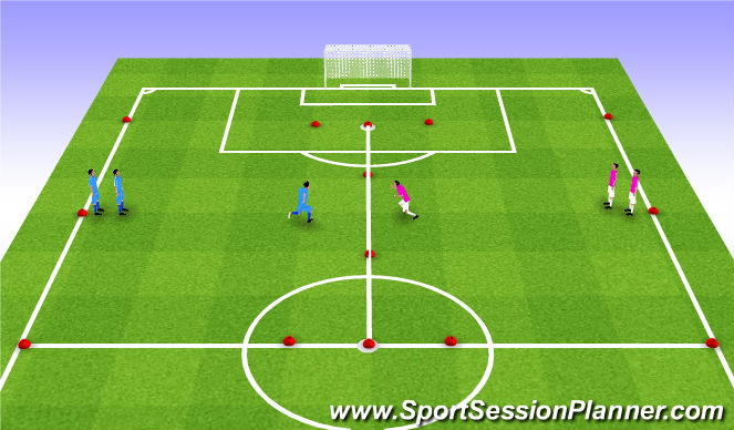 Football/Soccer Session Plan Drill (Colour): Trap the mouse