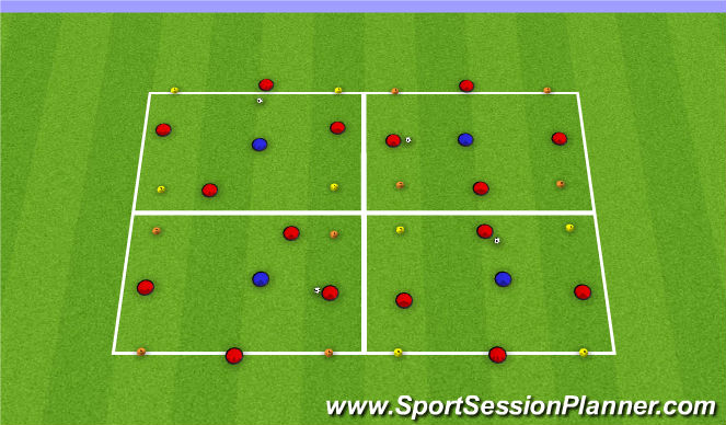 Football/Soccer Session Plan Drill (Colour): Phase 1