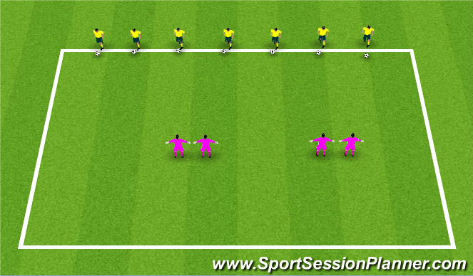 Football/Soccer Session Plan Drill (Colour): Warm-up