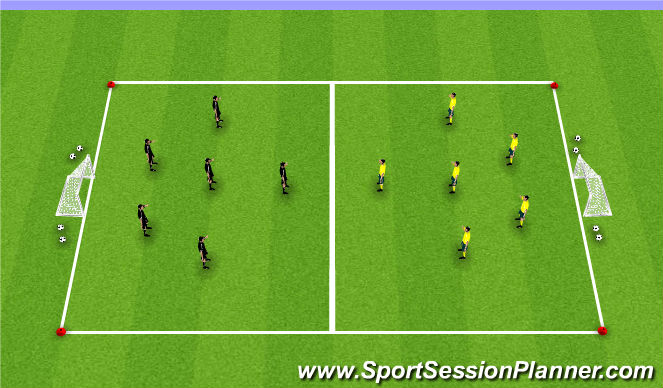 Football/Soccer Session Plan Drill (Colour): Global - SSG