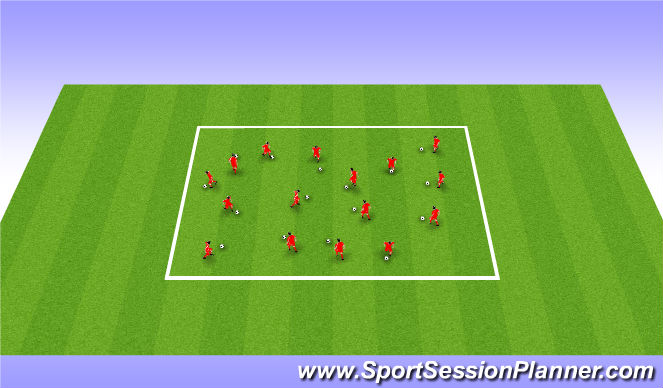 Football/Soccer Session Plan Drill (Colour): Ball manipulation