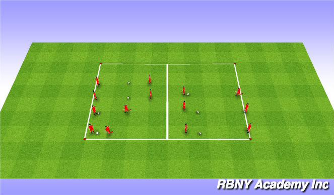Football/Soccer Session Plan Drill (Colour): Pressure 1