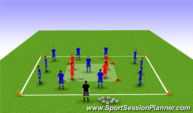 Football/Soccer Session Plan Drill (Colour): Transition Drill