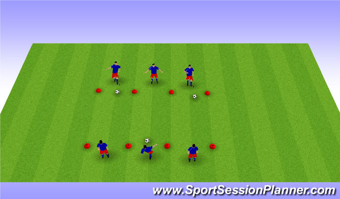 Football/Soccer Session Plan Drill (Colour): Warm-Up
