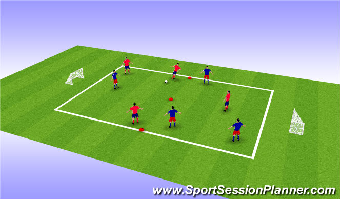 Football/Soccer Session Plan Drill (Colour): Small Sided