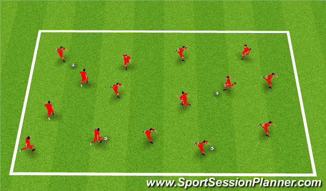 Football/Soccer Session Plan Drill (Colour): Warm up