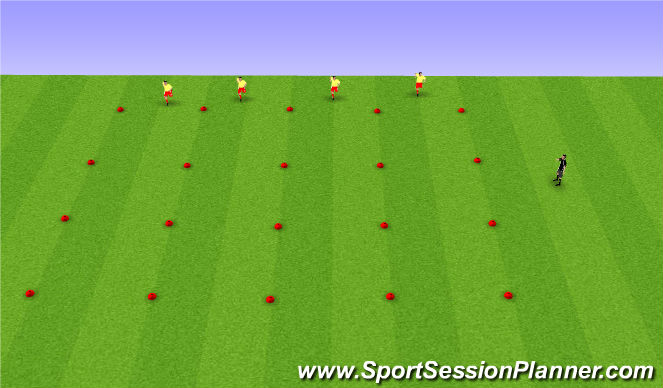 Football/Soccer Session Plan Drill (Colour): Dynamic Warm up