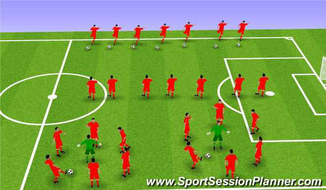 Football/Soccer Session Plan Drill (Colour): Pre-training