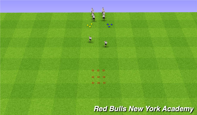 Football/Soccer Session Plan Drill (Colour): Tic Tac Toe