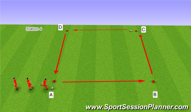 Football/Soccer Session Plan Drill (Colour): Speed
