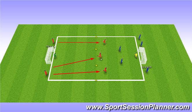 Football/Soccer Session Plan Drill (Colour): Game 2 (12 mins)
