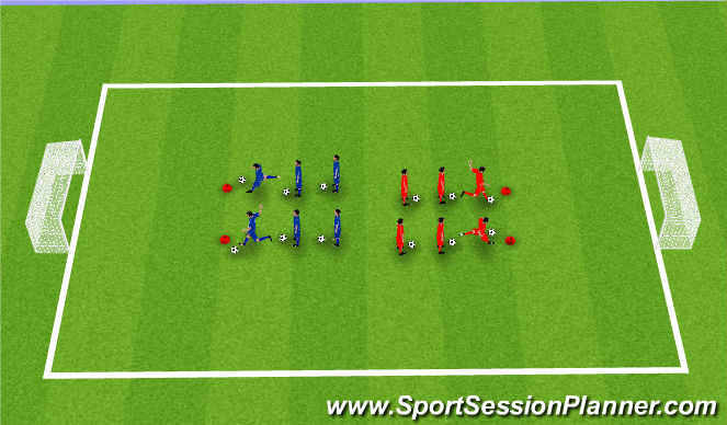 Football/Soccer Session Plan Drill (Colour): Cool Down (10 mins)