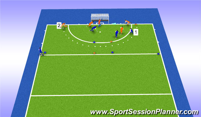 Hockey Session Plan Drill (Colour): Screen 2