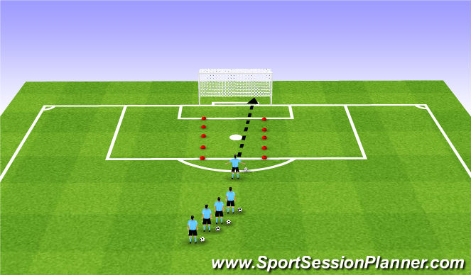 Football/Soccer Session Plan Drill (Colour): Warmup