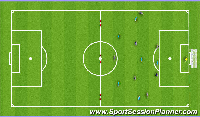 Football/Soccer Session Plan Drill (Colour): Training Game