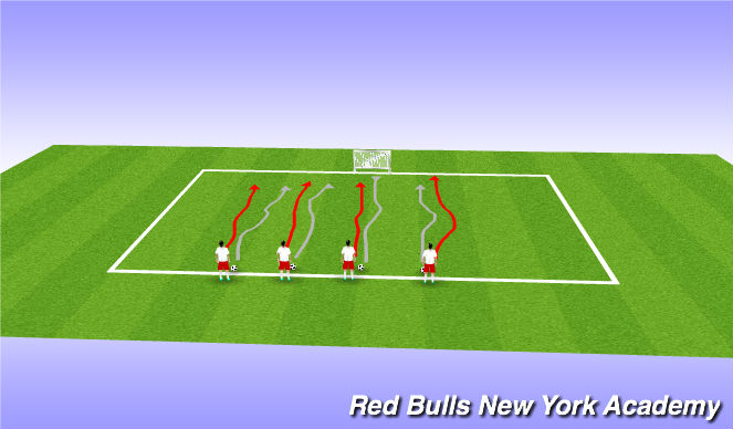 Football/Soccer Session Plan Drill (Colour): Warm-Up