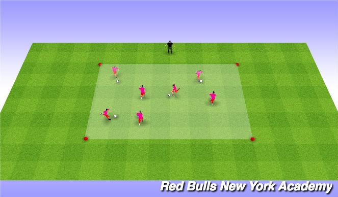 Football/Soccer Session Plan Drill (Colour): Dribbling - WU