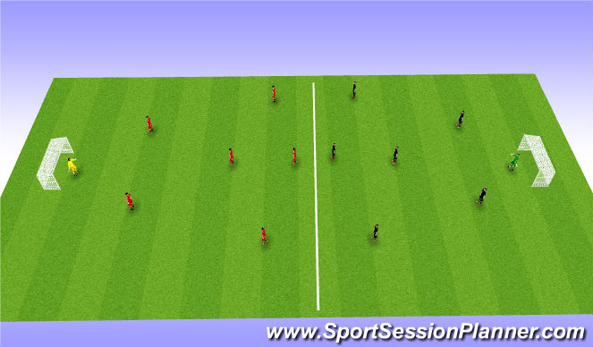 Football/Soccer Session Plan Drill (Colour): SSG 7V7