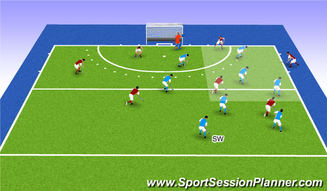 Hockey Session Plan Drill (Colour): Screen 1