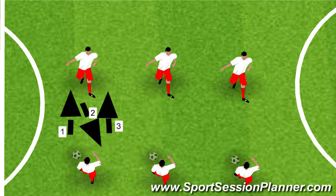 Football/Soccer Session Plan Drill (Colour): Passing with a partner