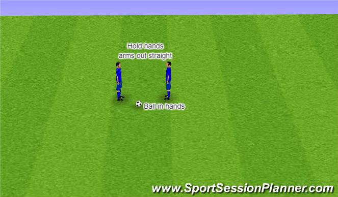 Football/Soccer Session Plan Drill (Colour): Arrival Game - Arm Tennis