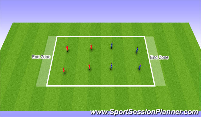 Football/Soccer Session Plan Drill (Colour): End-Zone