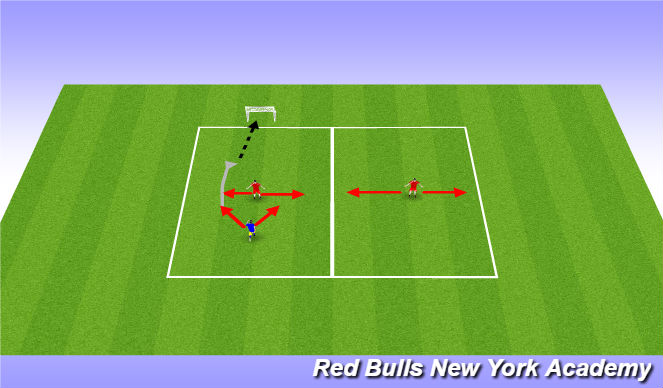 Football/Soccer Session Plan Drill (Colour): Gauntlet with Ball