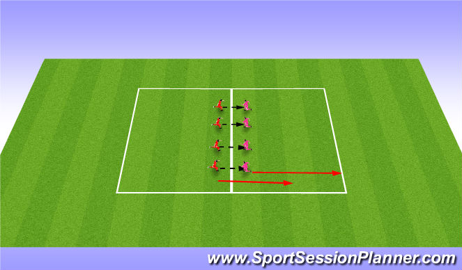 Football/Soccer Session Plan Drill (Colour): Warm Up