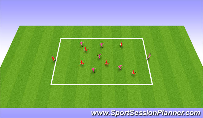 Football/Soccer Session Plan Drill (Colour): Warm Up
