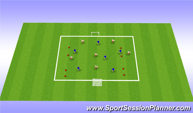 Football/Soccer Session Plan Drill (Colour): SSG